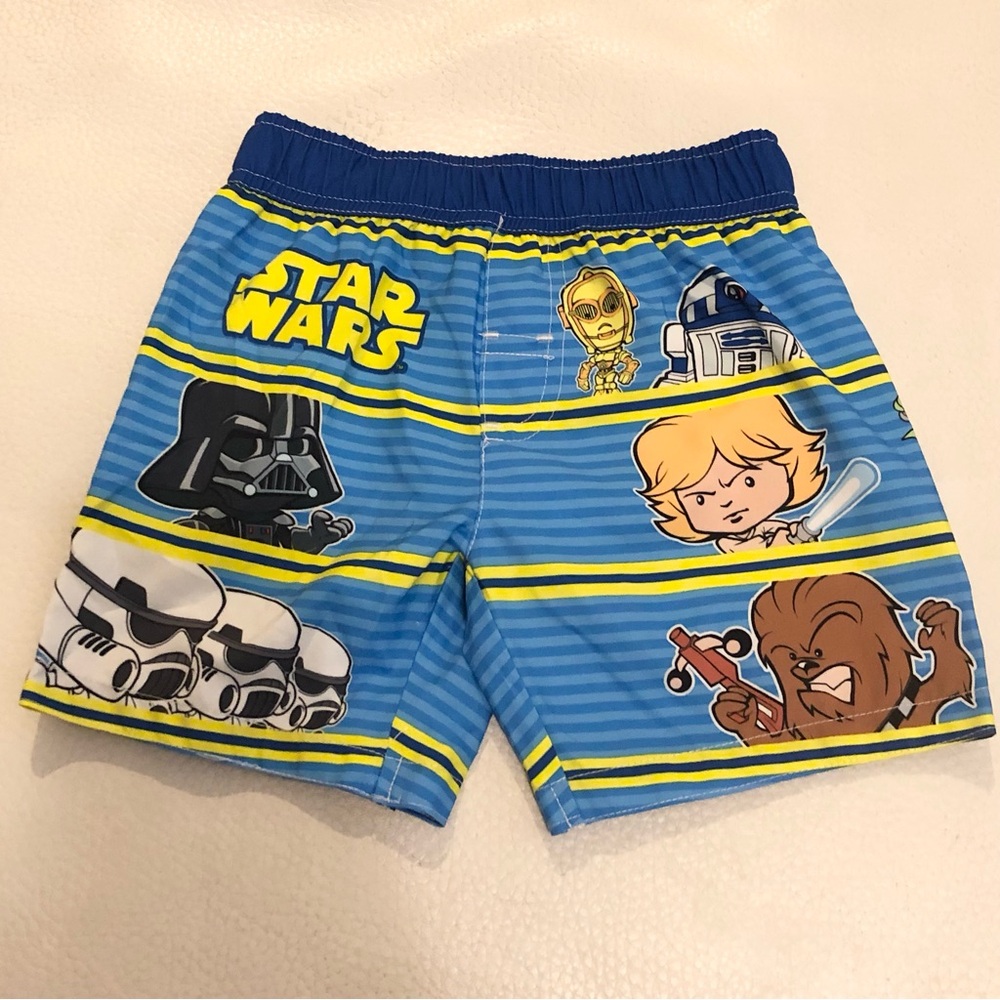 Star Wars Toddler Boys Swim Trunks UPF 50+ Size 4T